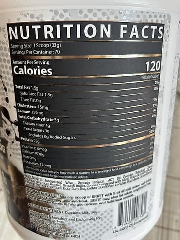 Спорт жана хобби: Nutrex Research ISOFIT Protein — изолят сывороточного белка — 3