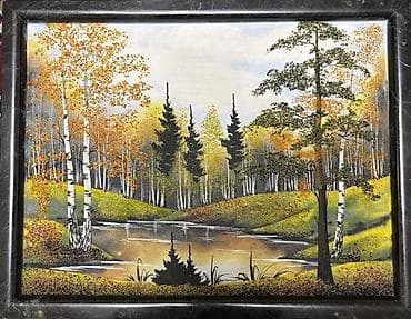 Декор жана интерьер: Картина-панно «Осень» из камня( мрамор), мраморная крошка — 1