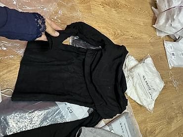 женские приталенные рубашки: Лонгслив, цвет - Черный, Все размеры — 1