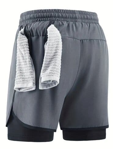 белые шорты с завышенной талией: Мужские шорты, 4XL, Новый, цвет - Серый, Самовывоз — 2