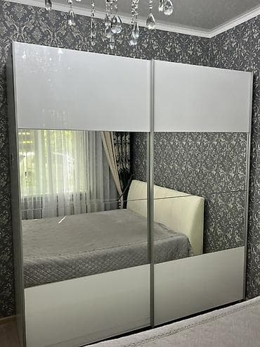 мастер спальня: Спальный гарнитур, Б/у, Двуспальная кровать, Шкаф, Комод, Другая страна производитель, МДФ, Самовывоз, цвет - Белый — 6