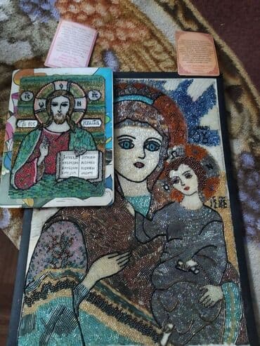 красивые вещи: Ручная работа иконы из бисера Исус500,Мария 850,ЮЛА СССР 850 ЧАСЫ по — 2