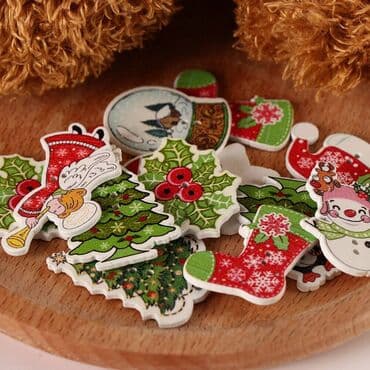 мебельные пуговицы: Пуговицы для поделок и украшений - 50 шт - деревянный декор — 2