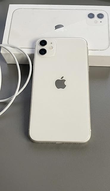 IPhone 11, Б/у, 64 ГБ, Белый, Зарядное устройство, Кабель, Коробка, 76 % at lalafo.kg IPhone 11, Б/у, 64 ГБ, Белый, Зарядное устройство, Кабель, Коробка, 76 %