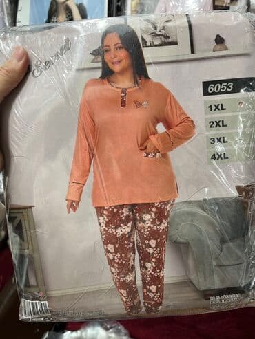 белая ночная сорочка: Домашний костюм, Майка, Рубашка, Халат, Турция — 5