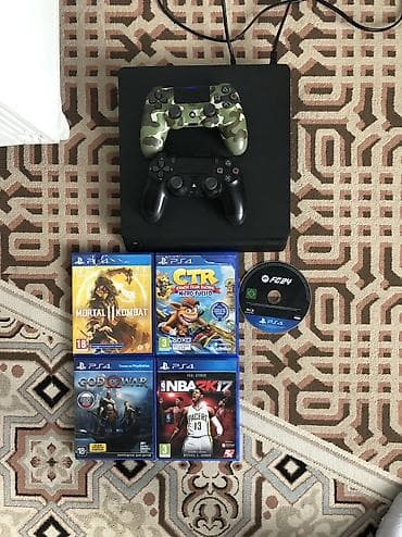 Игровая приставка Sony PlayStation 4 Slim (матовый черный корпус)