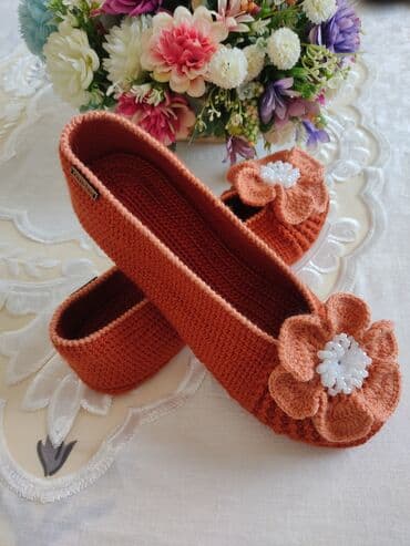 обувь кеды: Домашние тапочки, 38, Новый, цвет - Оранжевый, Самовывоз — 3