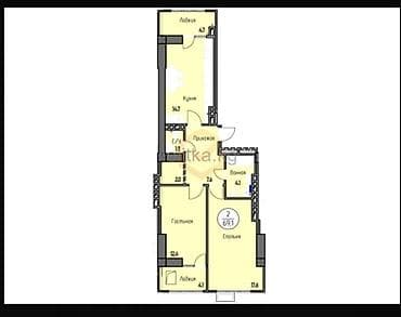 Продажа квартир: 2 комнаты, 69 м², Элитка, 4 этаж, Косметический ремонт — 2