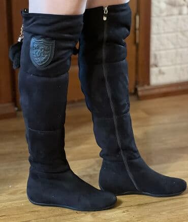 сапоги из натурального меха и кожи: Продаю зимние ботфорты 39 размер. Очень теплые — 1