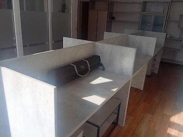 робочый городок: Комплект офисной мебели, Б/у, Тумба, ДСП, цвет - Серый — 4