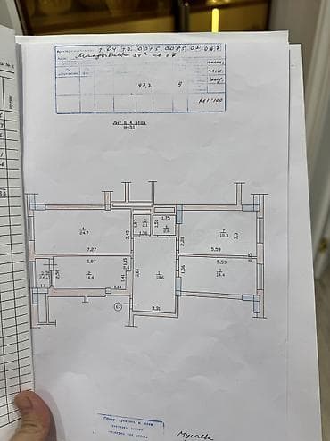 central park: 3 комнаты, 98 м², 5 этаж — 1