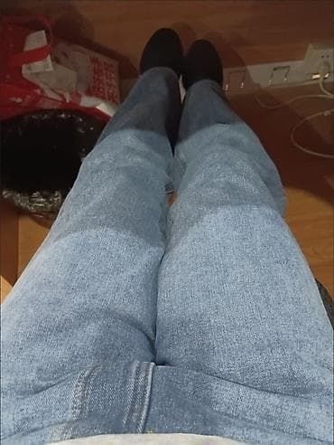 рванные джинсы: Джинсы, Прямые, Китай, Высокая талия, Стрейч, XL — 6