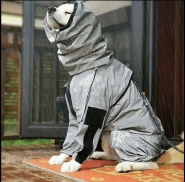 отдам в хорошие руки щенка немецкой овчарки: Дождевик-комбинезон для собак крупных пород, с капюшоном, полностью — 1