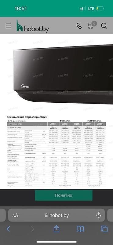 очиститель воздуха бу: Сплит-система, Midea, Новый, 70-80 м², Инверторный — 6