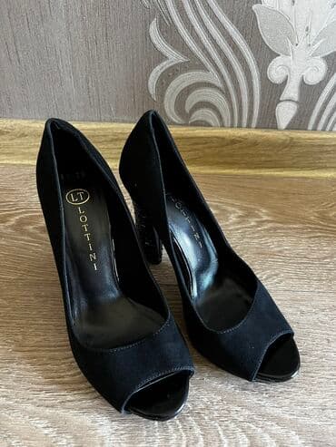 Туфли: Туфли, 35, Lottini, Б/у, цвет - Черный, Платная доставка — 1