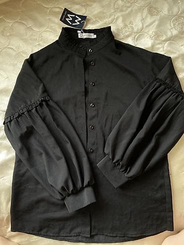 soft shell: Черная женская блузка Zara Woman. Новый не носили - Цвет: глубокий — 1