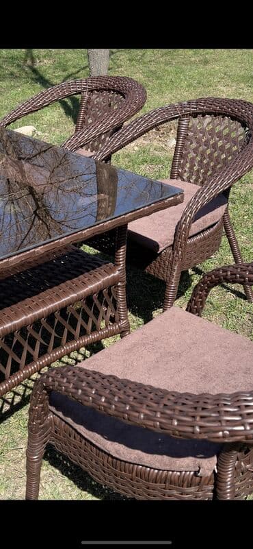 комплект садовой мебели: Комплект садовой мебели, Ротанг — 5