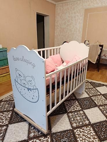 качеля люлька: Детская кроватка-колыбель с маятниковым механизмом (качалка). - — 3