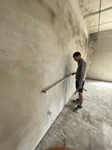 Жасалгалоочу жумуштар: Механизированная штукатурка стен и фасадов - Выполняем — 5