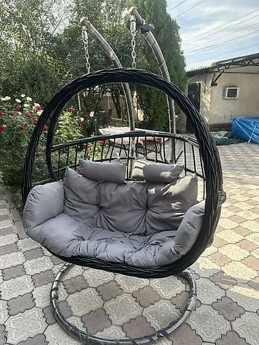 подвесная: Подвесное двойное кресло-кокон для сада/террасы. Двух местный, новый — 2