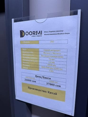 Дом и сад: Двери для домов и квартир, Металлическая, Одностворчатая, Китайская, цвет - Серый — 3
