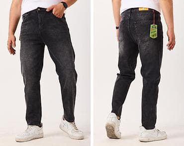 Көйнөктөр: Мужские джинсы ROSSOJA - Посадка: средняя, классическая пятикарманная — 4