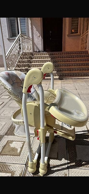 детская перегородка на лестницу: Стульчик для кормления, Другой бренд, Пластик, Другой вид, цвет - Бежевый — 1