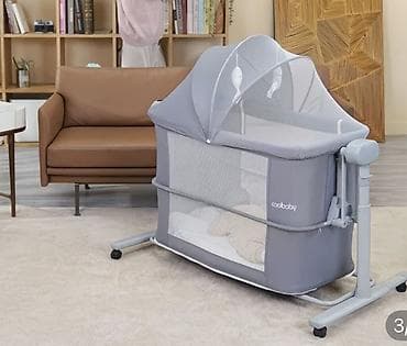 Детская мебель: Люлька, Колыбель, Металл, цвет - Серый — 5