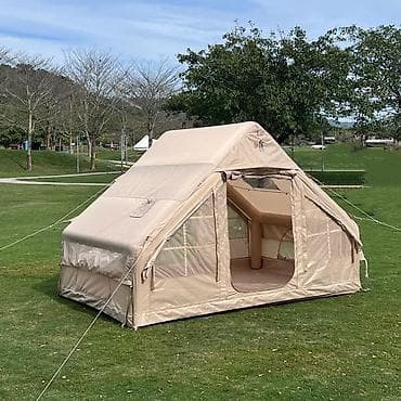 пала: Просторная туристическая палатка «домик» бежевого цвета - Размеры — 4