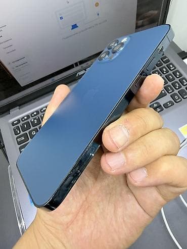redmi note 19: IPhone 12 Pro, Б/у, 128 ГБ, Pacific Blue, Кабель, 77 % — 5