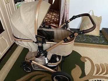 коляска anex sport 3 в 1: Коляска, Belecoo, цвет - Золотой, Б/у, Самовывоз — 2