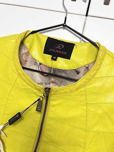 дермантиновую куртку: Кожаная куртка, Классическая модель, Кожзам, S — 4