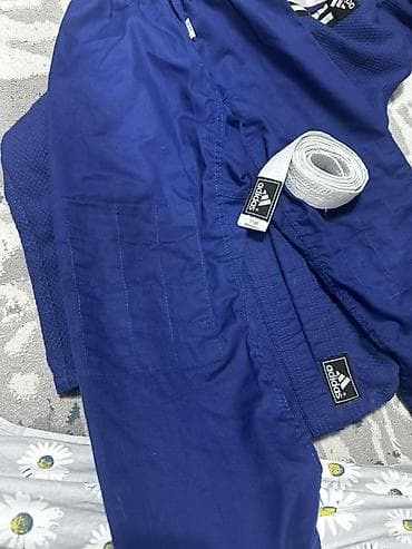 вайенний форма: Кимоно для дзюдо/джиу‑джитсу adidas, синее - Комплект: куртка (gi — 3