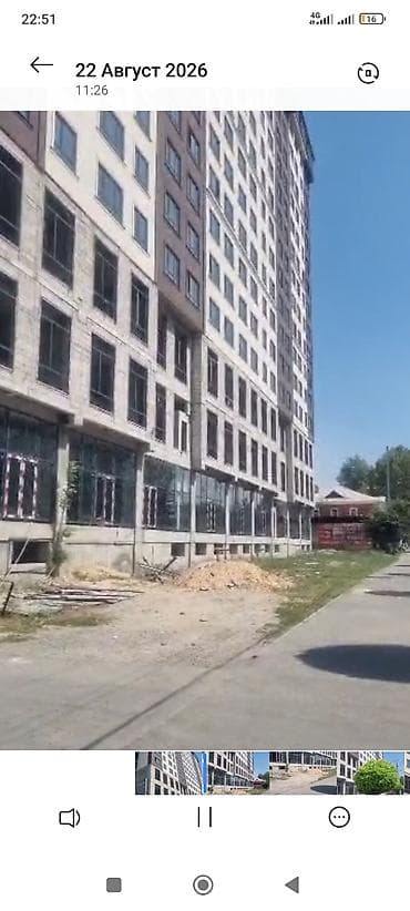 11 микрорайон: 1 комната, 46 м², ул. Курманжан Датка-Абдыкадырова, Элитка, 15 этаж, ПСО (под самоотделку) — 4