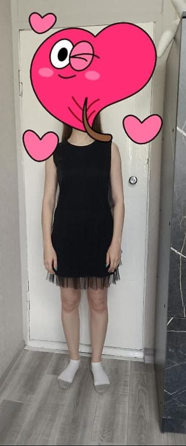 coco chanel: Вечернее платье, Коктейльное, Короткая модель, Трикотаж, Без рукавов, S — 1