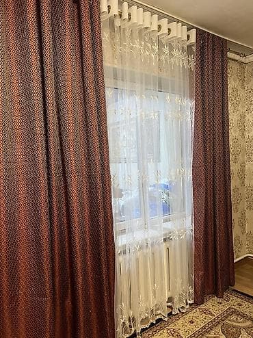 Текстиль: Комплект штор, Жаккард, С тюлем в комплекте, Готовое изделие, Новый, Для зала — 2