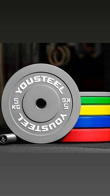Бамперные-блины YouSteel для штанги (олимпийский диаметр) 1кг 300сом — 4