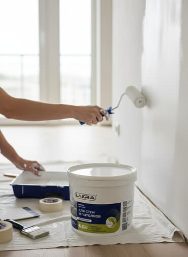 национал краска: Акриловая краска Lakra, предназначенная для окрашивания стен и — 1