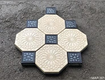 Тротуарная плитка с декоративным узором - Форматы: восьмиугольные