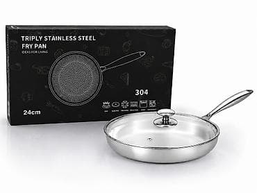 fire maple: Сковорода TRIPLY STAINLESS STEEL 24 см с крышкой - Материал — 1