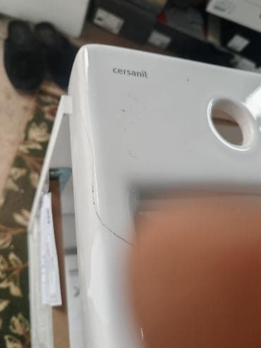 Офисная мебель: Тумба для ванны, С раковиной, Другой материал, цвет - Белый — 5