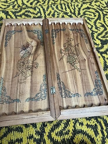 ударный инструмент: Нарды ручной работы из натурального дерева Карагач торг — 5