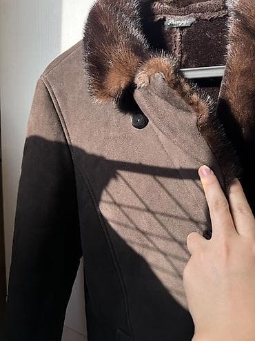 мурской пиджак: Мужская дублёнка Shengqi, тёмно‑коричневого цвета. Состояние отличное — 8