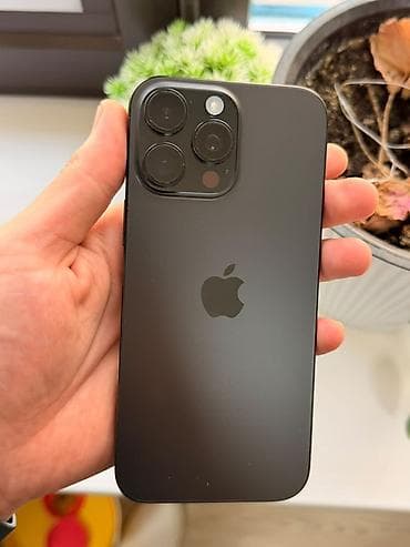 max: IPhone 16 Pro Max, Б/у, 256 ГБ, Black Titanium, Защитное стекло, Чехол, 100 % — 1