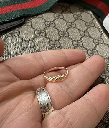 золото трос: Золотое кольцо с «витым» узором 585 пробы 1,68 - Материал: жёлтый — 3