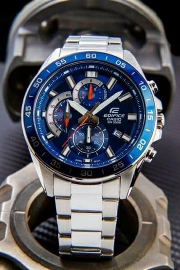 часы механические casio: EDIFICE ___ Функции : секундомер, дата, светонакопитель (подсветка) — 3
