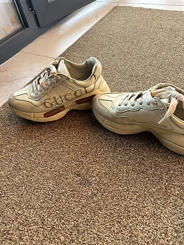 оригинал кроссы: Мужские кроссовки, 37, 38, Gucci, Б/у, цвет - Бежевый — 2