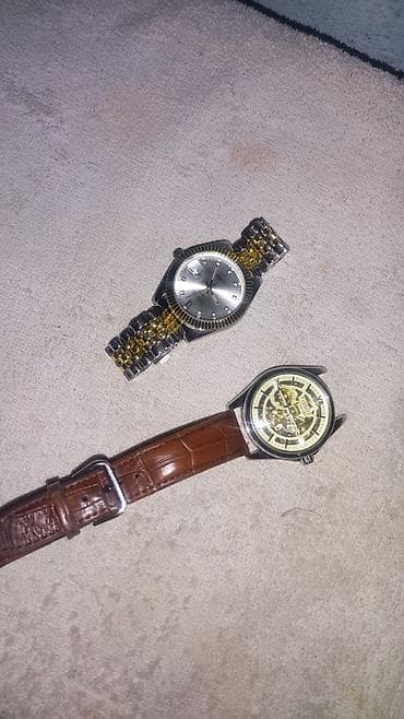 Наручные часы, 2 модели. 1) Классические с металлическим браслетом: -