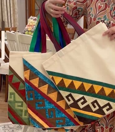 у настоящей женщины должна быть сумка из италии: Эко-сумки из плотного хлопка (шопперы) - Материал: натуральный — 5