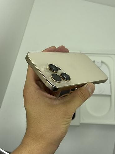 часы советские: IPhone 16 Pro, Б/у, 256 ГБ, Золотой, Коробка, 90 % — 9